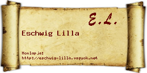 Eschwig Lilla névjegykártya